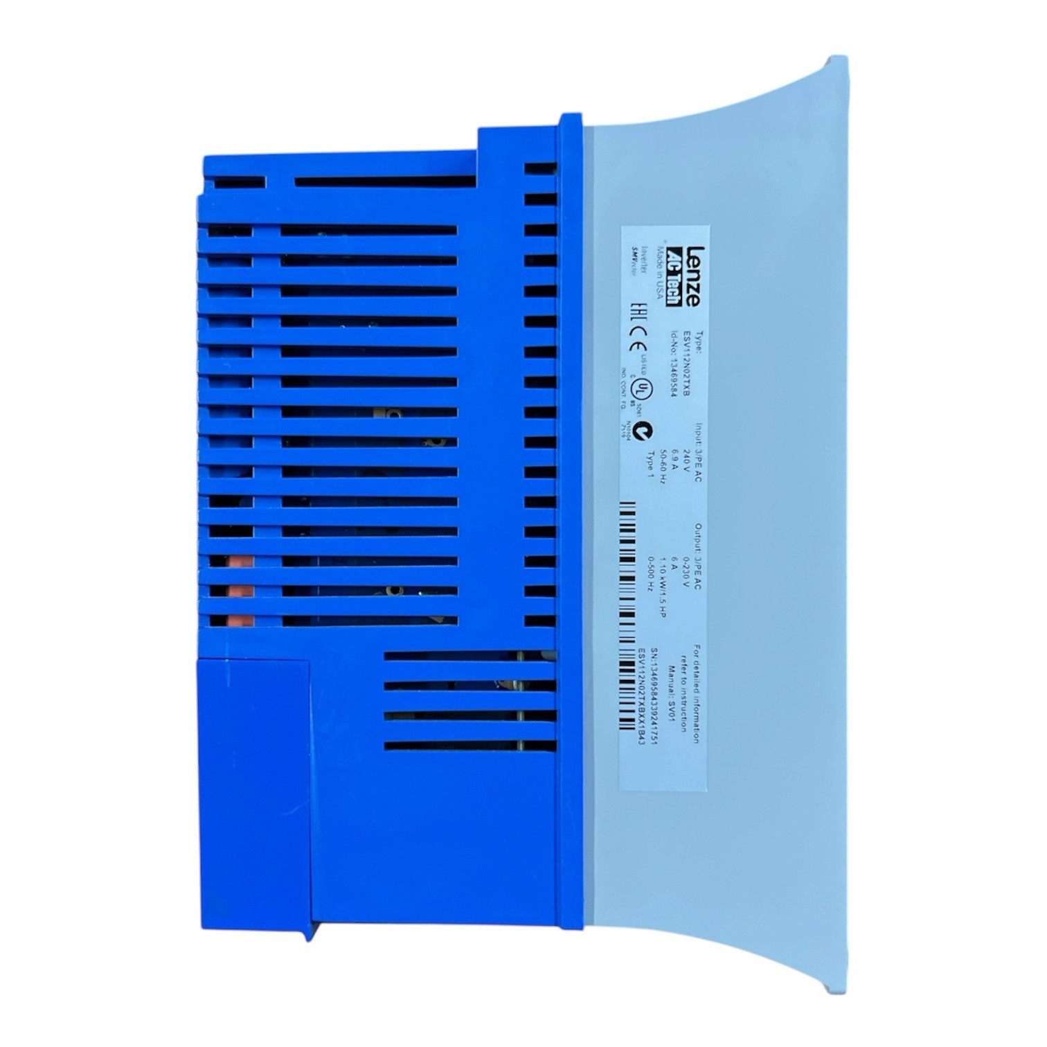 Lenze AC Tech SMVector ESV112N02TXB VFD 1.5HP 240V 3PH AC Drive Inverter VFD
