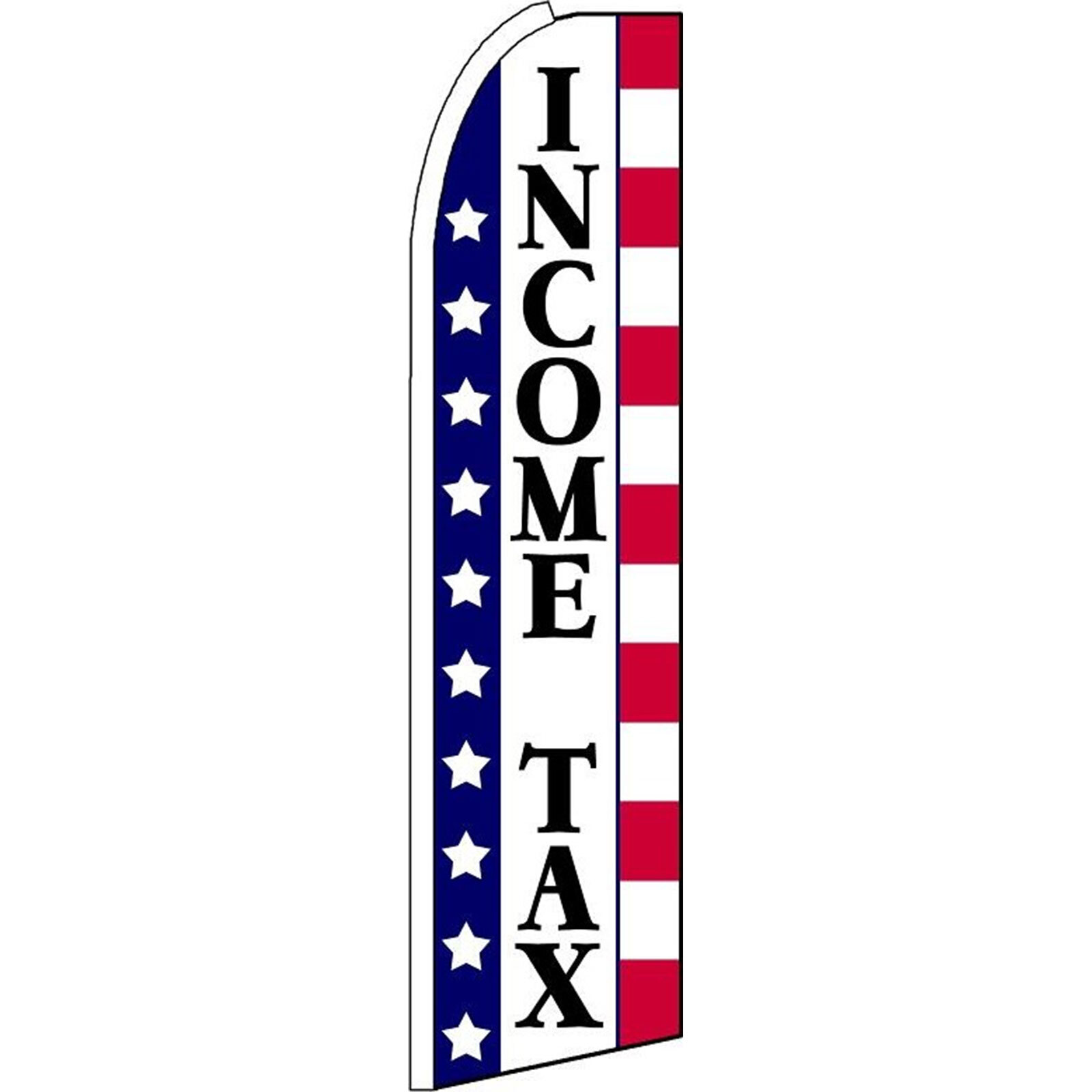 Income Tax Stars & Stripes 2 1/2 ft X 11 1/2 ft Windless Flag