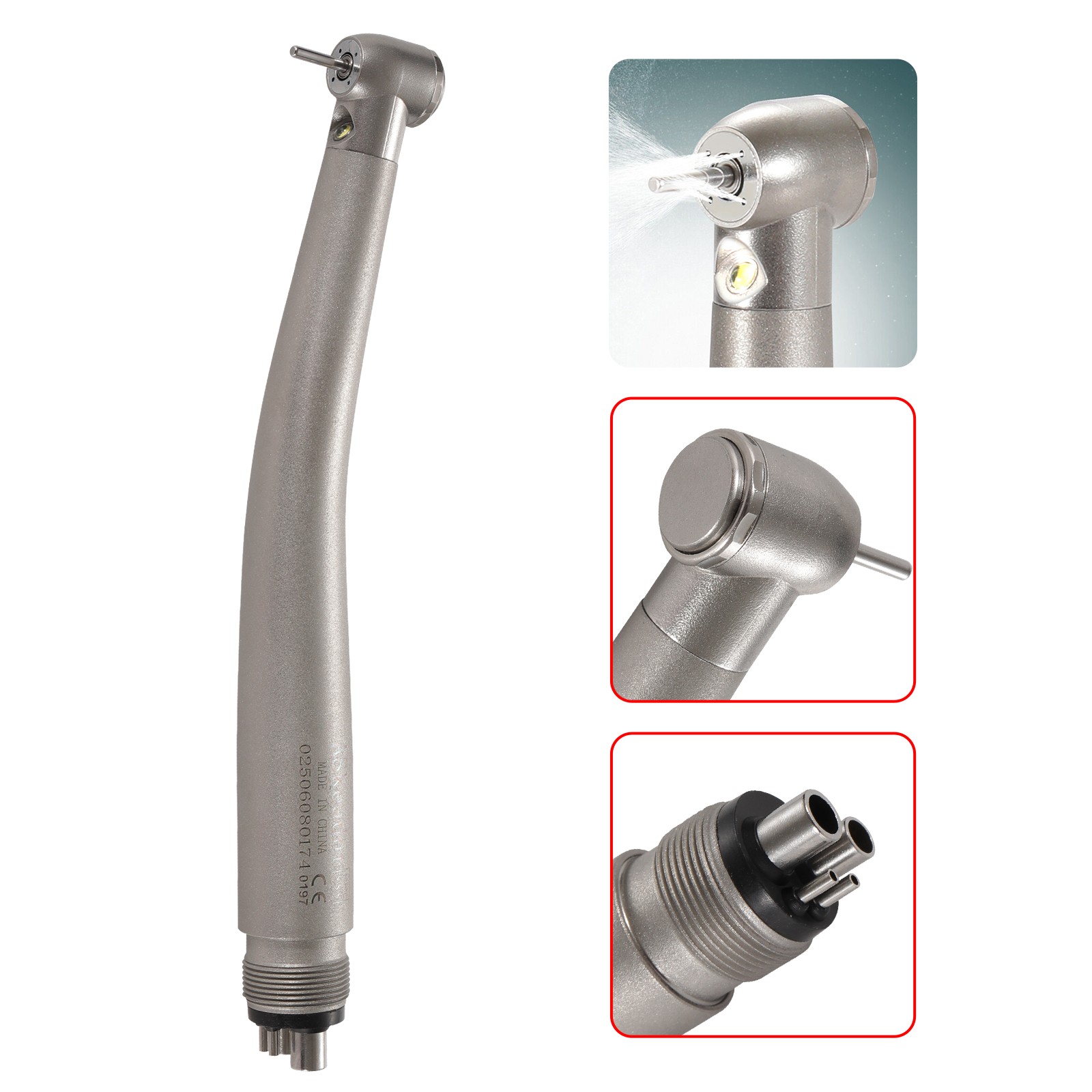 Dental LED Fibre Optic Contra Angle 1:1 Handpiece Fit NSK Ti-Max X25L Style