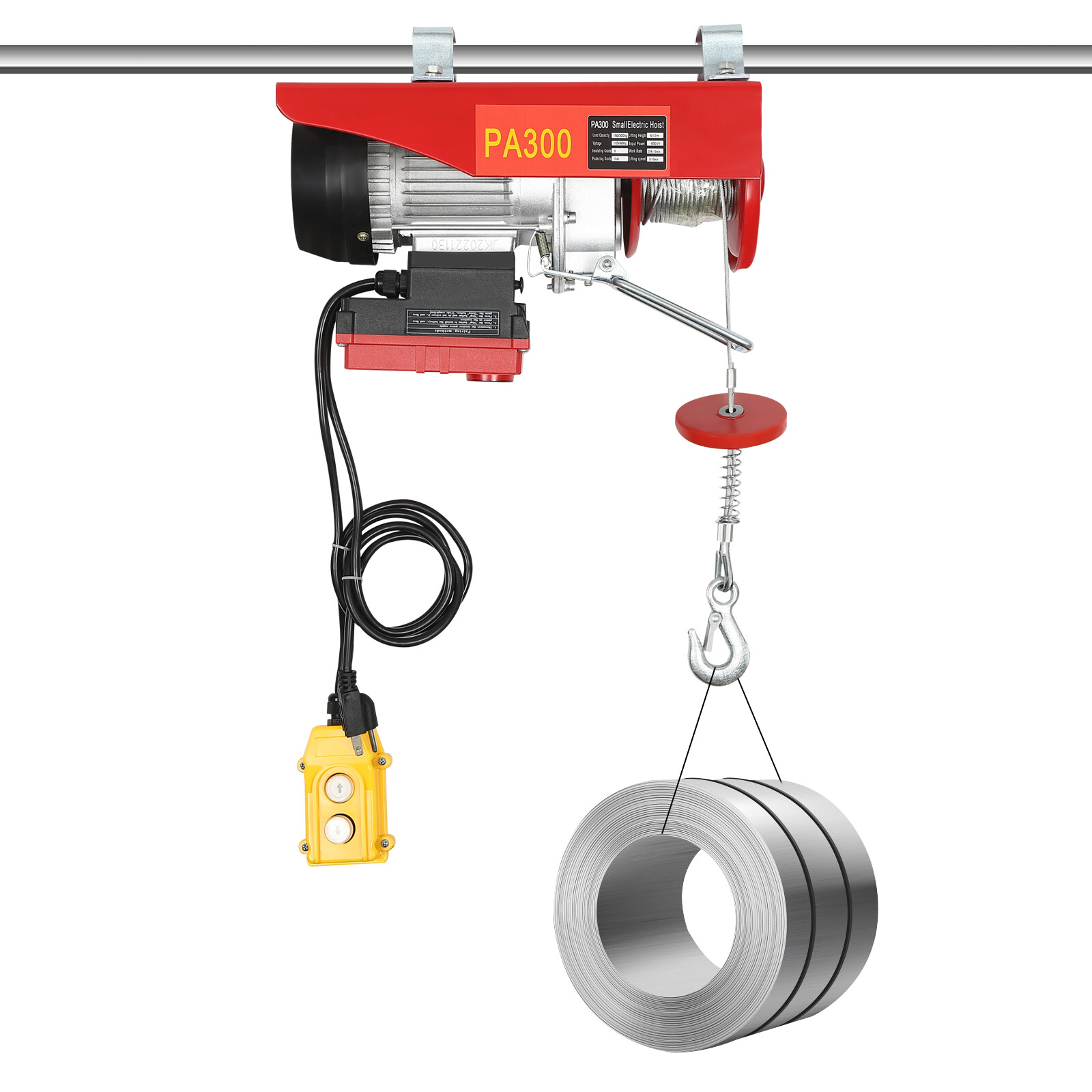 2-In-1 Electric Hoist Warehouses Single/Double Slings 660lbs Electric Lift Winch