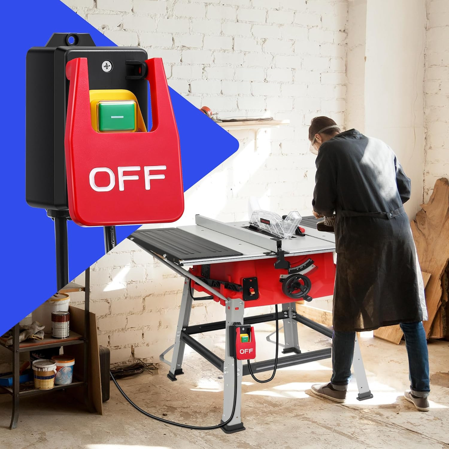 1 Pack 120/230V Single Phase On/0Ff Switch, 120V 2HP Router Table Switch with La