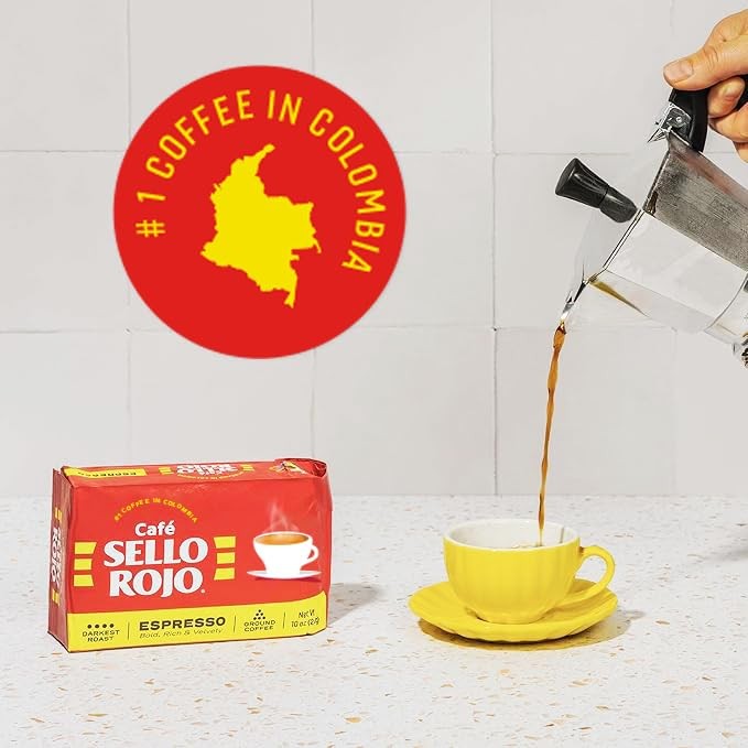 Sello Rojo Espresso Brick, 10 oz – Bold & Flavorful 1 Count (Pack of 1)