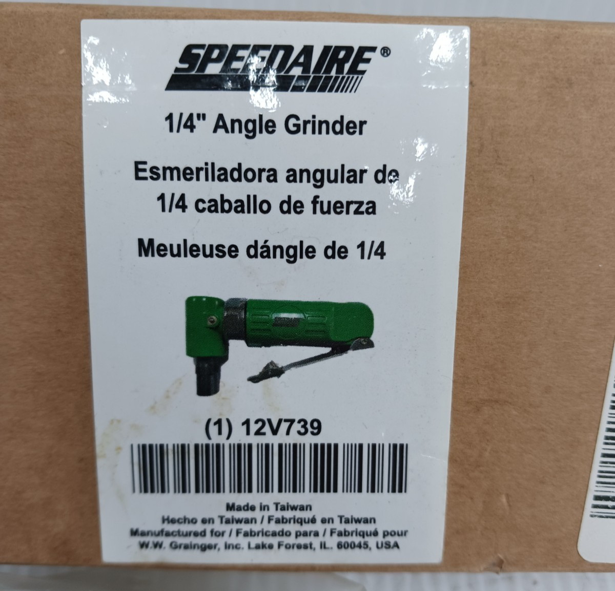 New Speedaire 12V739 Angle Grinder 1/4″ New in Factory Box