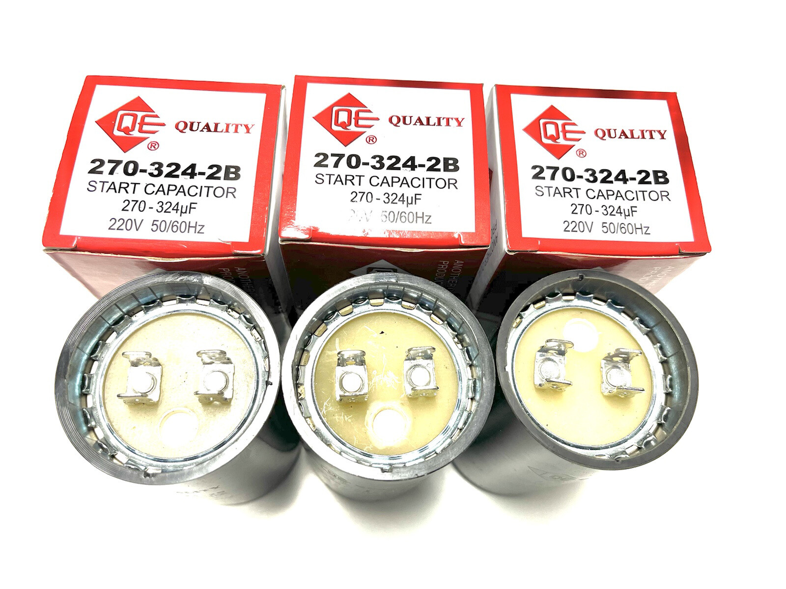 3 Pcs-Motor Start Capacitor 270-324 MFD uF 220-250 VAC 50/60Hz HVAC