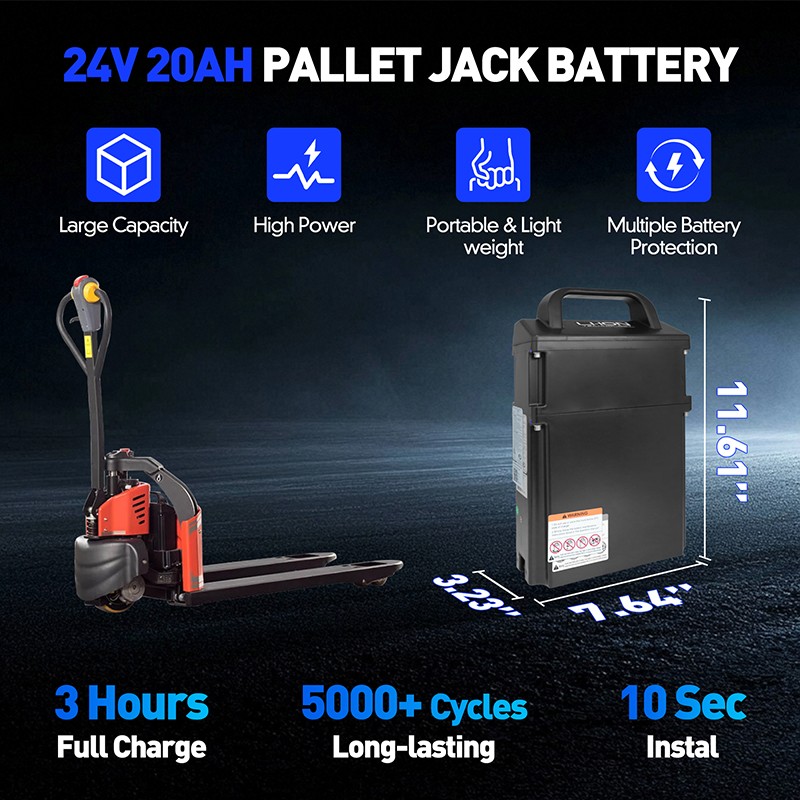 24V 20Ah Lithium Battery for Big Joe LPT26 LPT33 T40 EP Linde Pallet Truck Jack