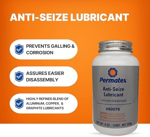 Permatex 80078 Anti-Seize Lubricant with Brush Top Bottle, 8 oz.