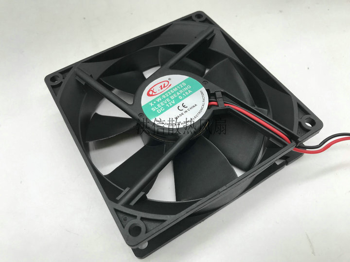 X.u X.W-9225M12S dc12v 0.18A 92*92*25mm 2 wire axial flow fan