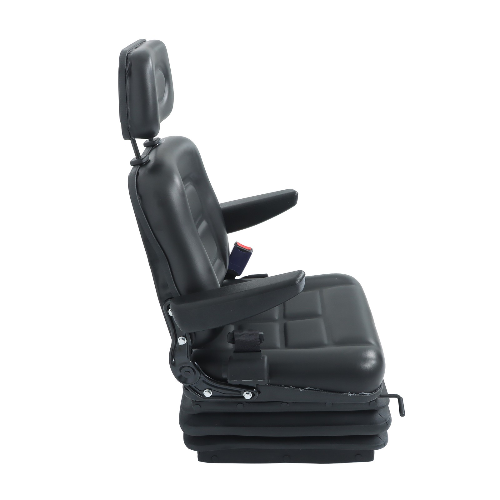 Forklift & Tractor Seat Suspension Adjustable Backrest Armrest Safety Belt