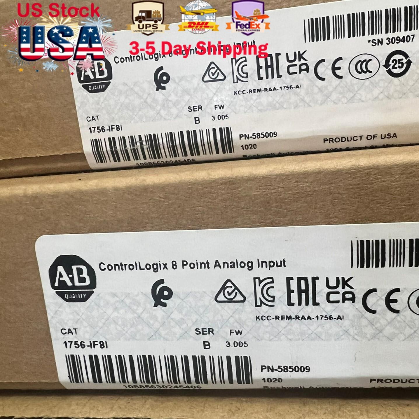 NEW AB 1756-IF8I ControlLogix 8 Point Analog Input Module 1756IF8I US Free Tax