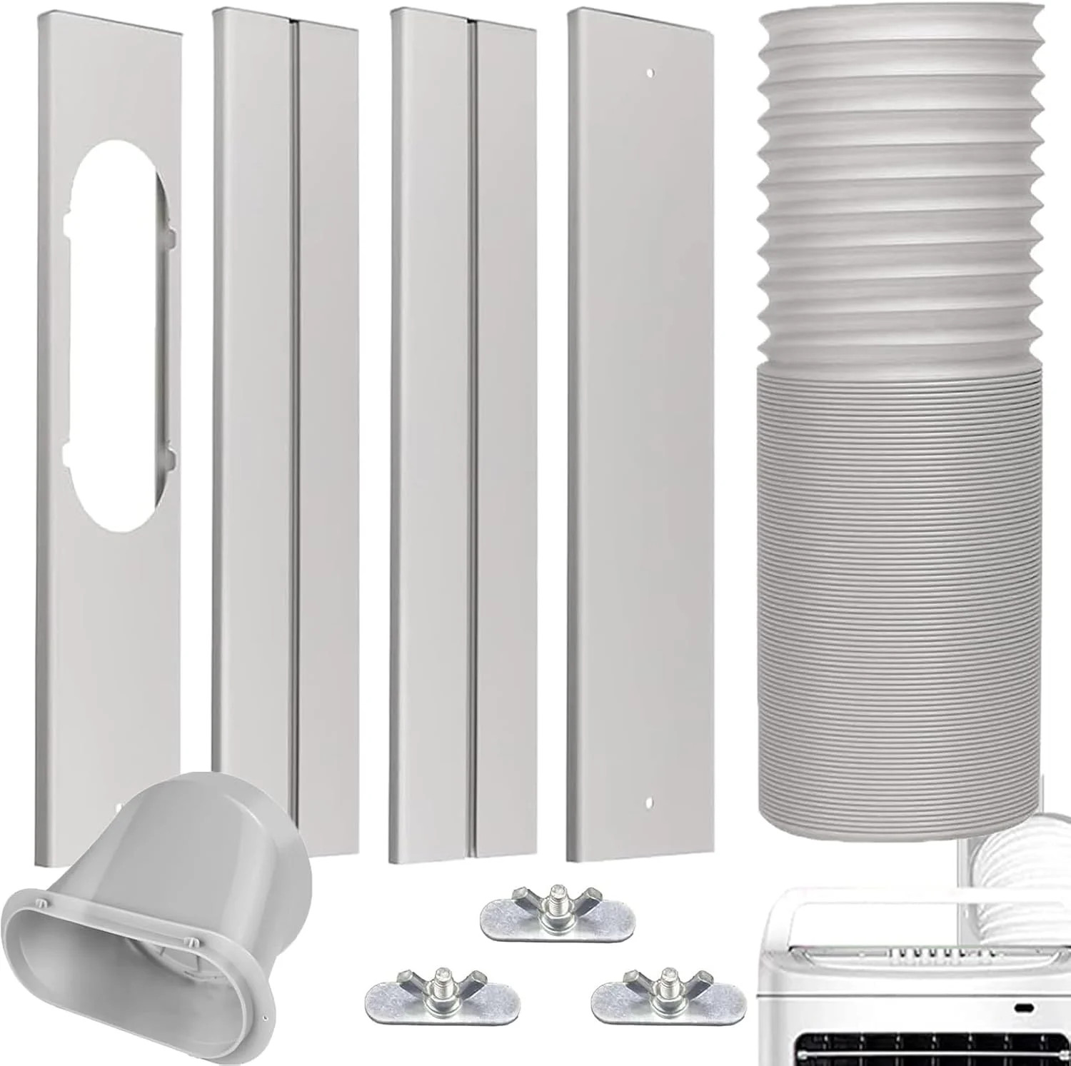 Portable Air Conditioner Window Vent Kit with 5.9″ Exhaust Hose Universal Portab
