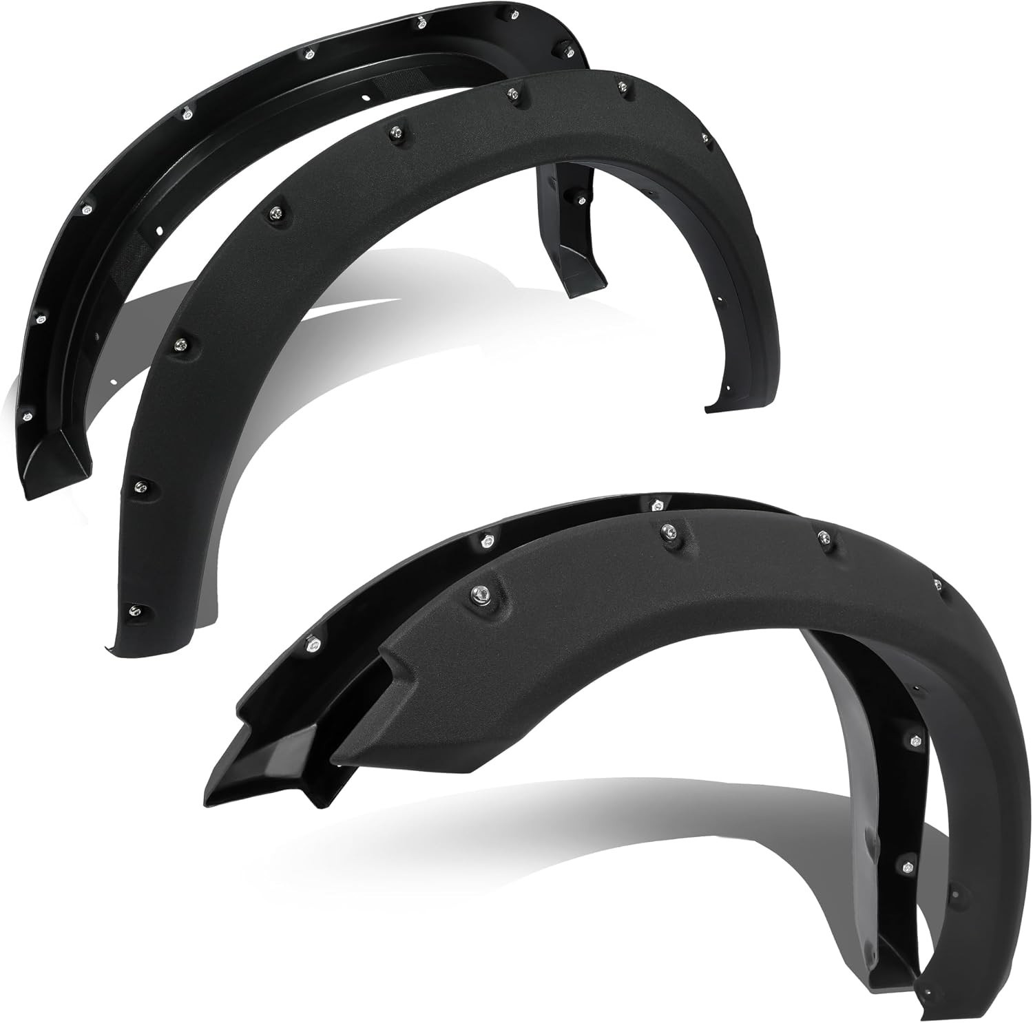 Fender Flares Compatible with 2009-2023 Dodge Ram 1500 Classic Pocket Rivet Styl