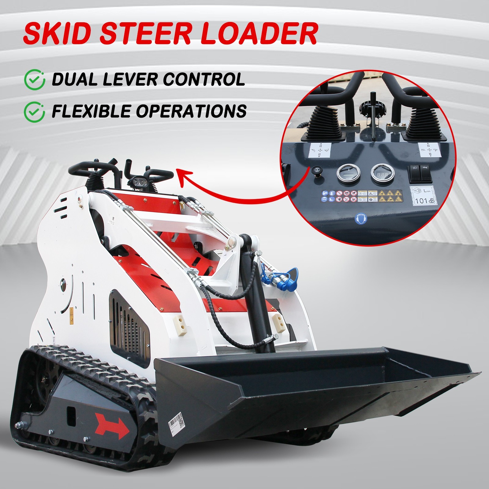 Upgrade Mini Skid Steer Loader 13.5HP Tracked Loader B&S Engine Pick Up USA 2026