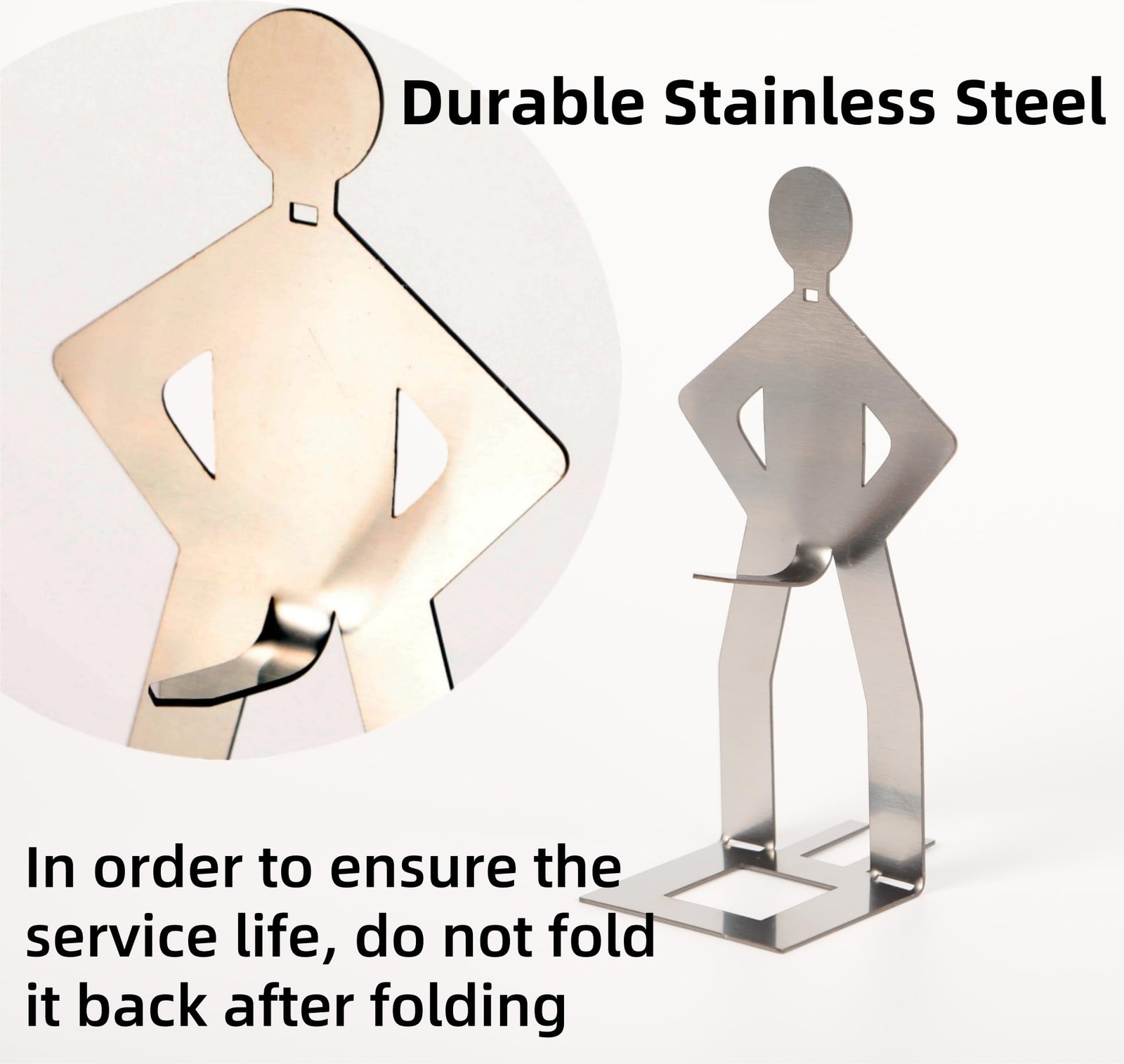 2 PCS Funny BBQ Stand Man Hot Dog HolderReusable Stainless Steel Hotdog and S…