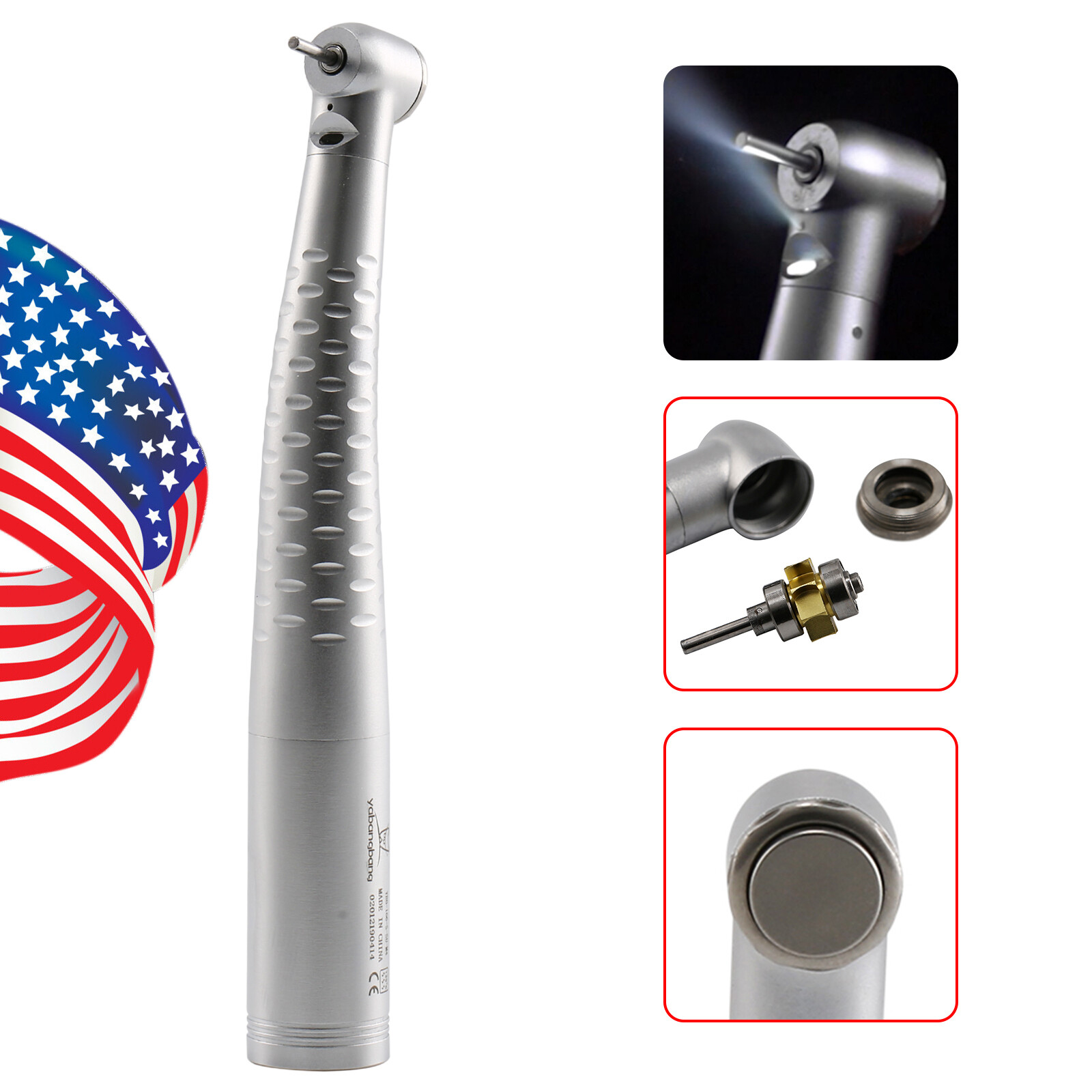 Dental Fiber Optic High Speed Handpiece Standard Head fit Kavo LED Coupler 6H/4H
