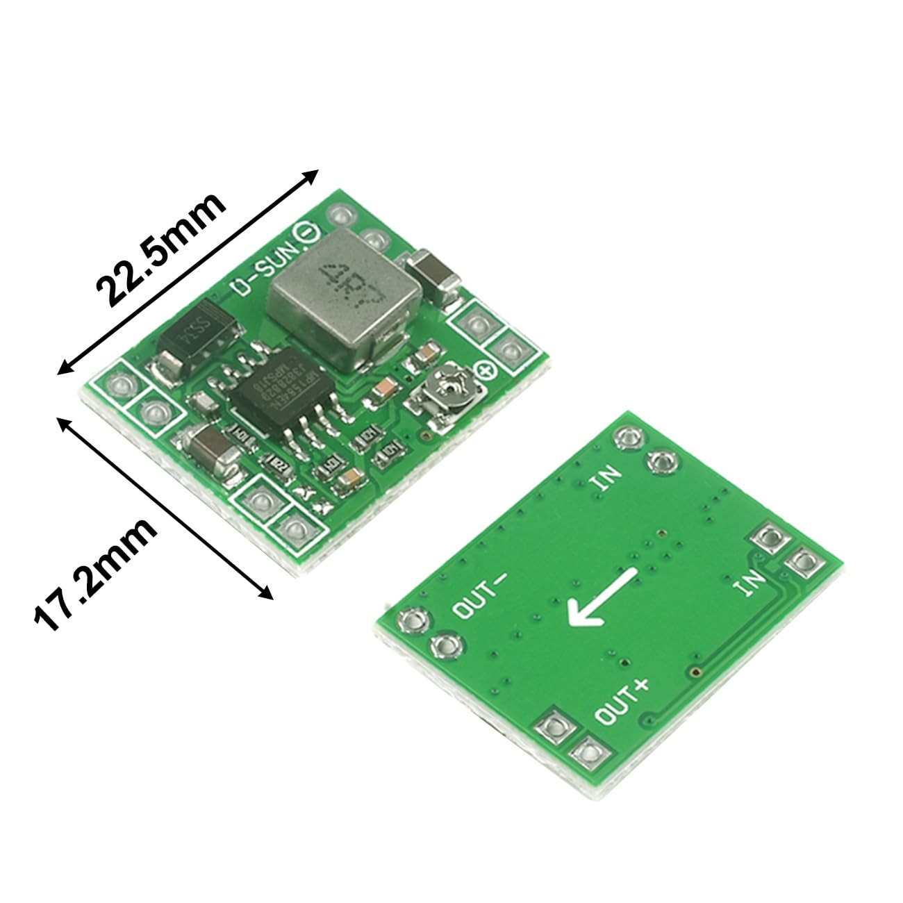 5 Pieces 1.5A Adjustable 5V Power Converter, Mini Voltage Buck Regulator DC 1…