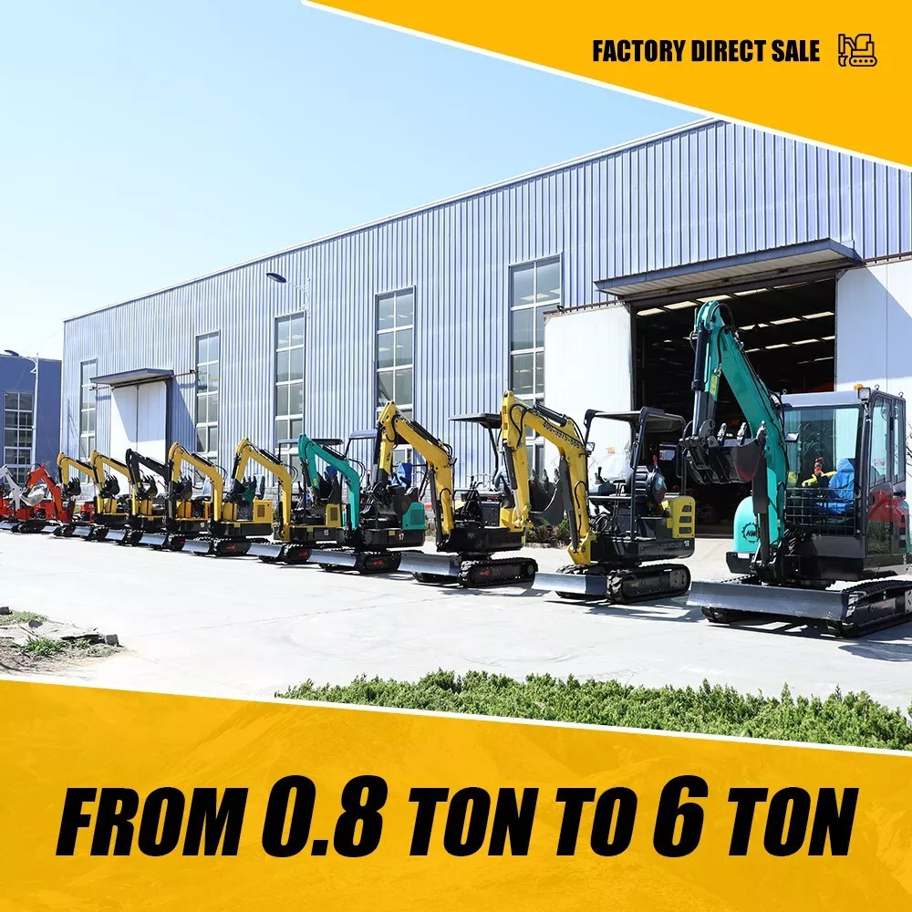 Mini Excavator With Chassis Extension And Boom Swing 15HP Free Shipping