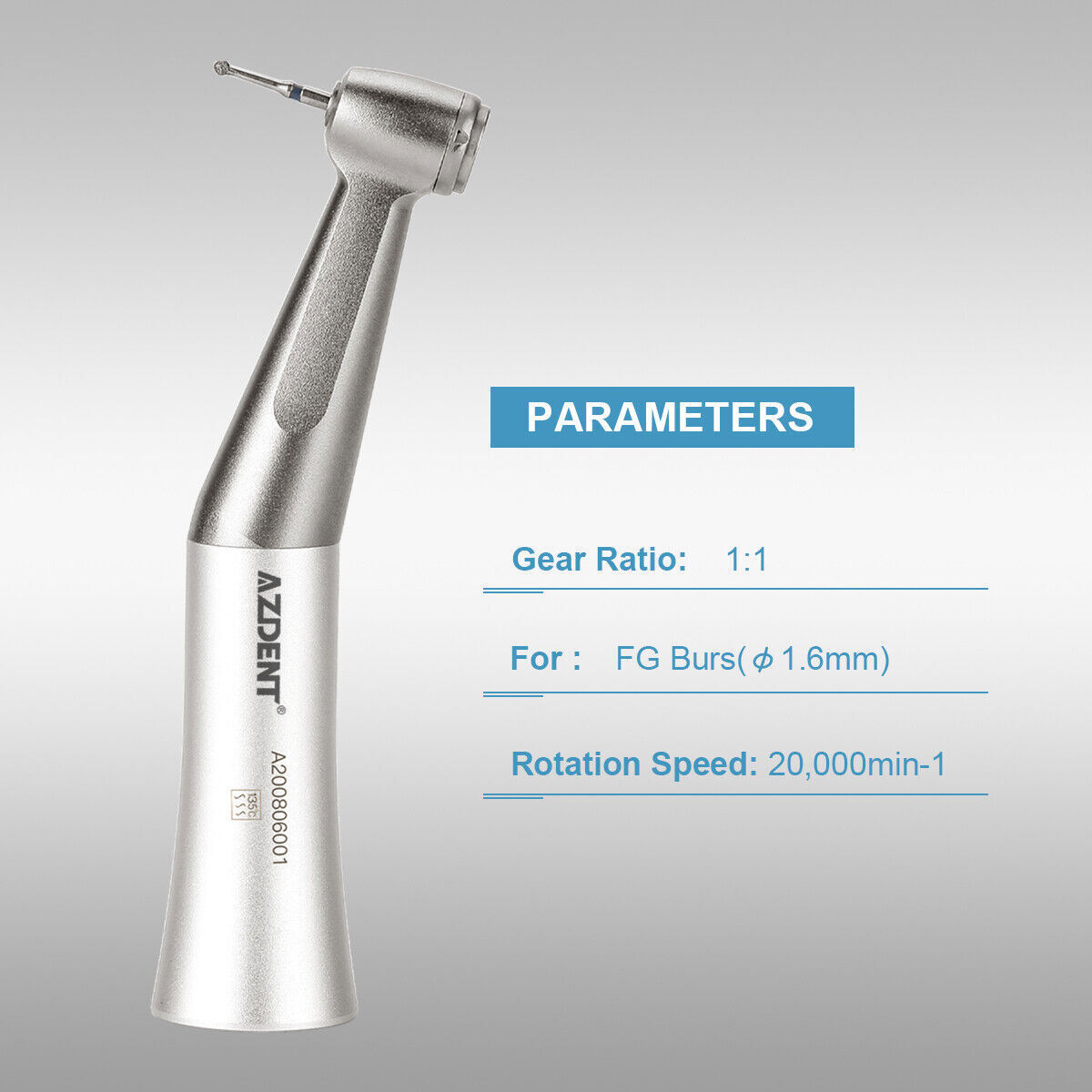 AZDENT Dental 20:1 1:1 Straight Implant Surgical Contra Angle Push Handpiece
