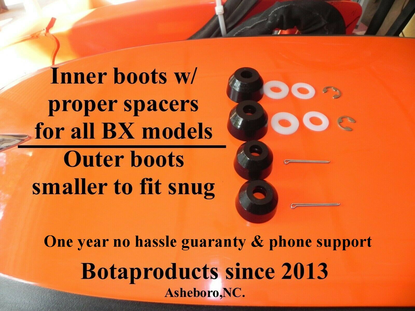 Kubota BX GR Inner/Outer Tie Rod Poly Boots USA made not China copy 1 yr Wty