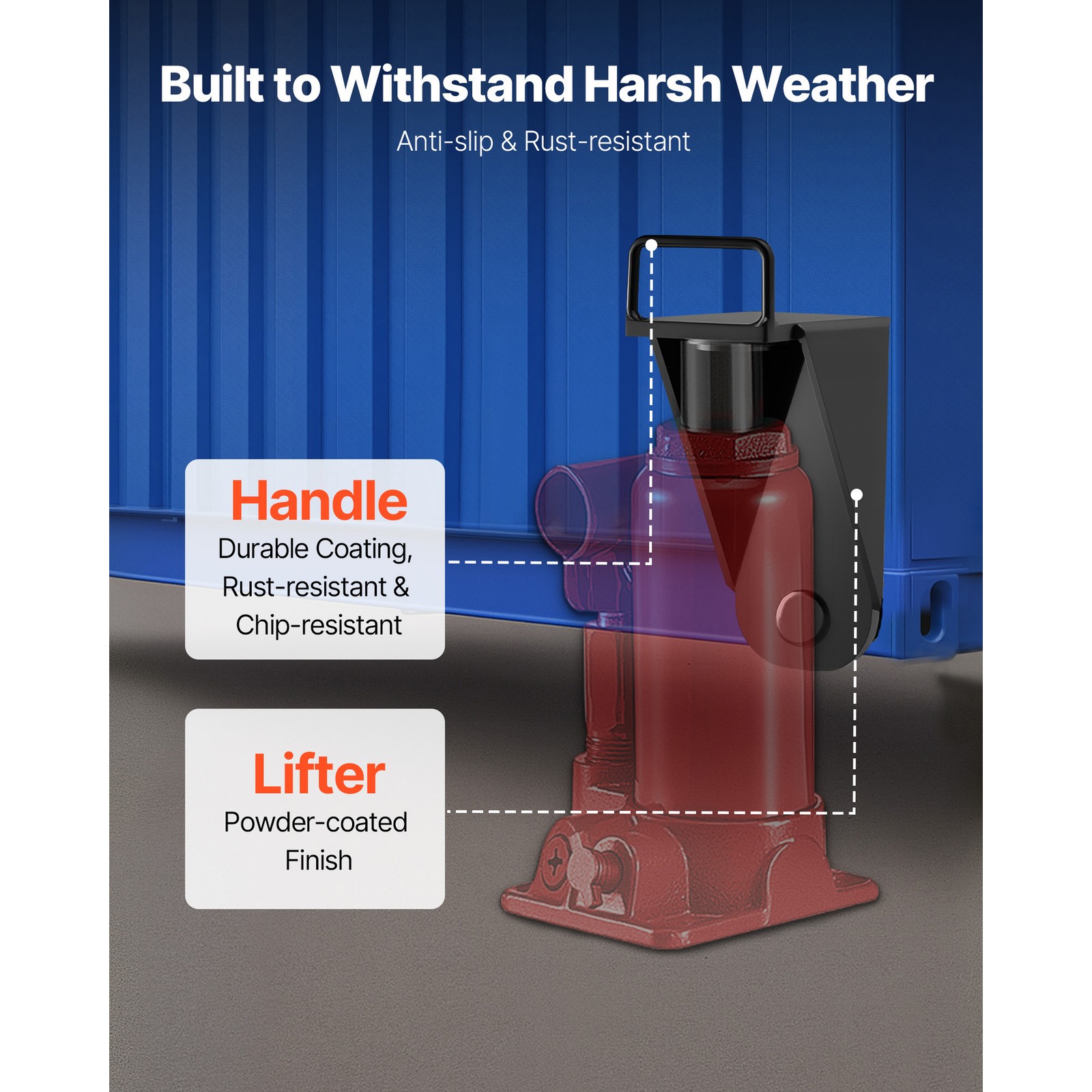 Uimoso 1-Pack Shipping Container Jack Lug with Handle for Leveling and Storage