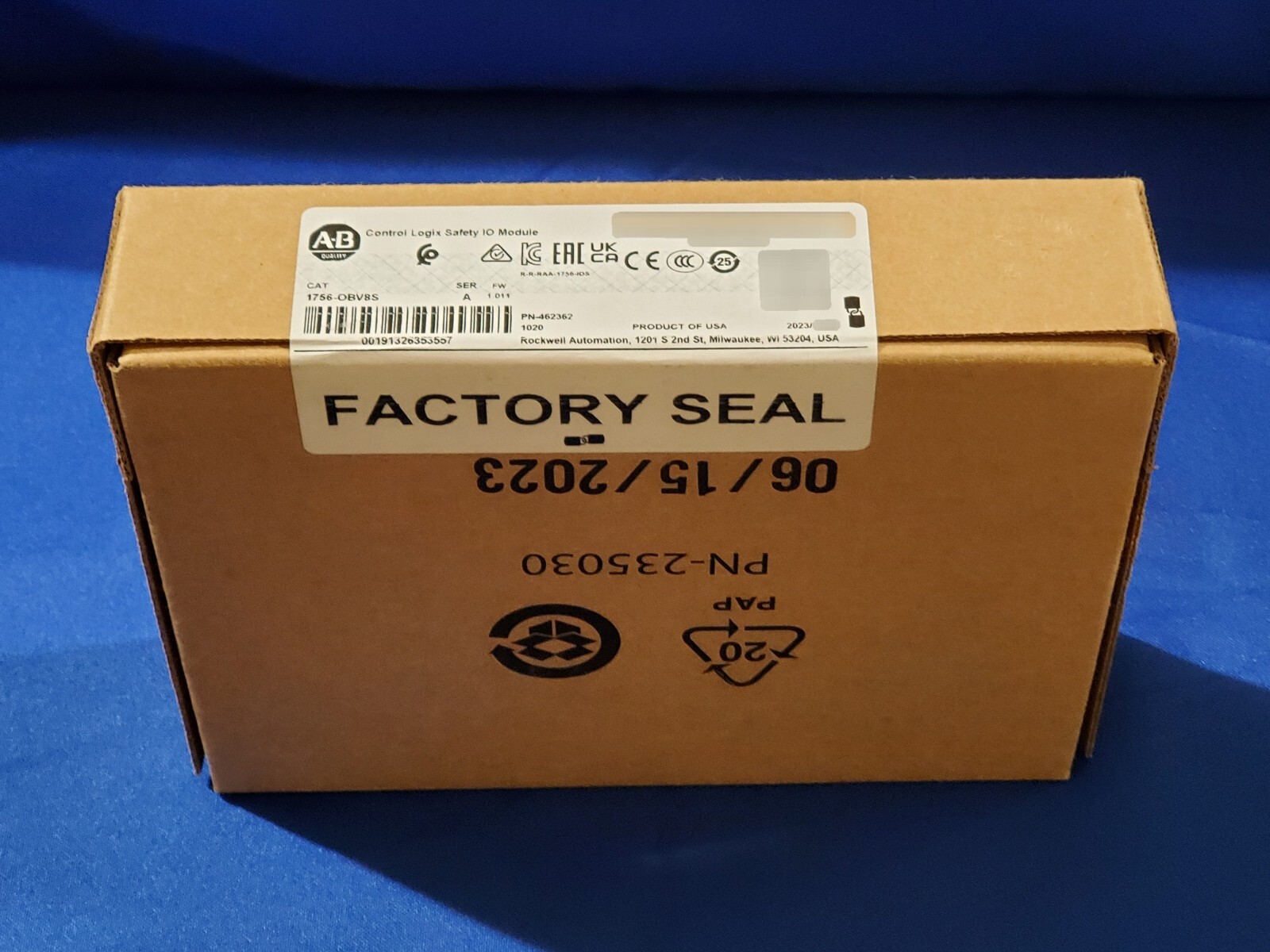 *NEW* Allen-Bradley 1756-OBV8S Series A. Safety IO Module FW:1.011