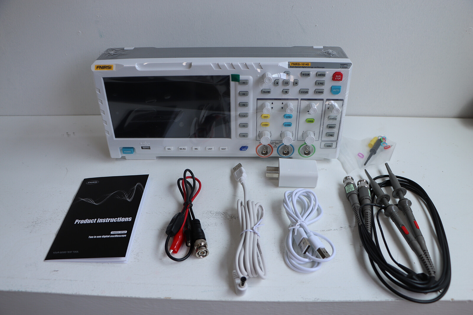 FNIRSI 1014D 7″ LCD 2 Channel Signal Generator Digital Storage Oscilloscope H0V2