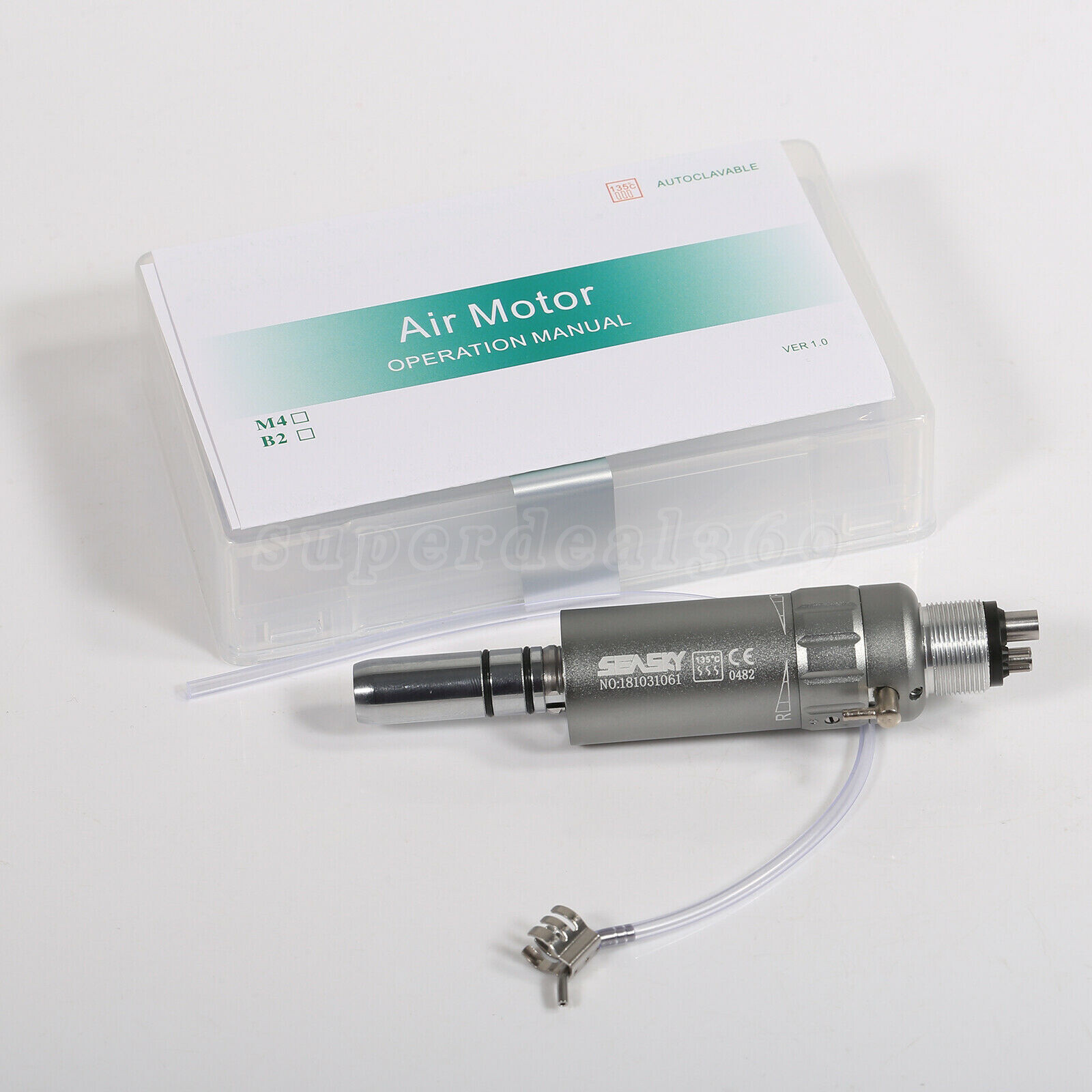 SEASKY Dental Low Speed Air Motor 4Hole Handpiece E-Type Micromotor NSK Style dr