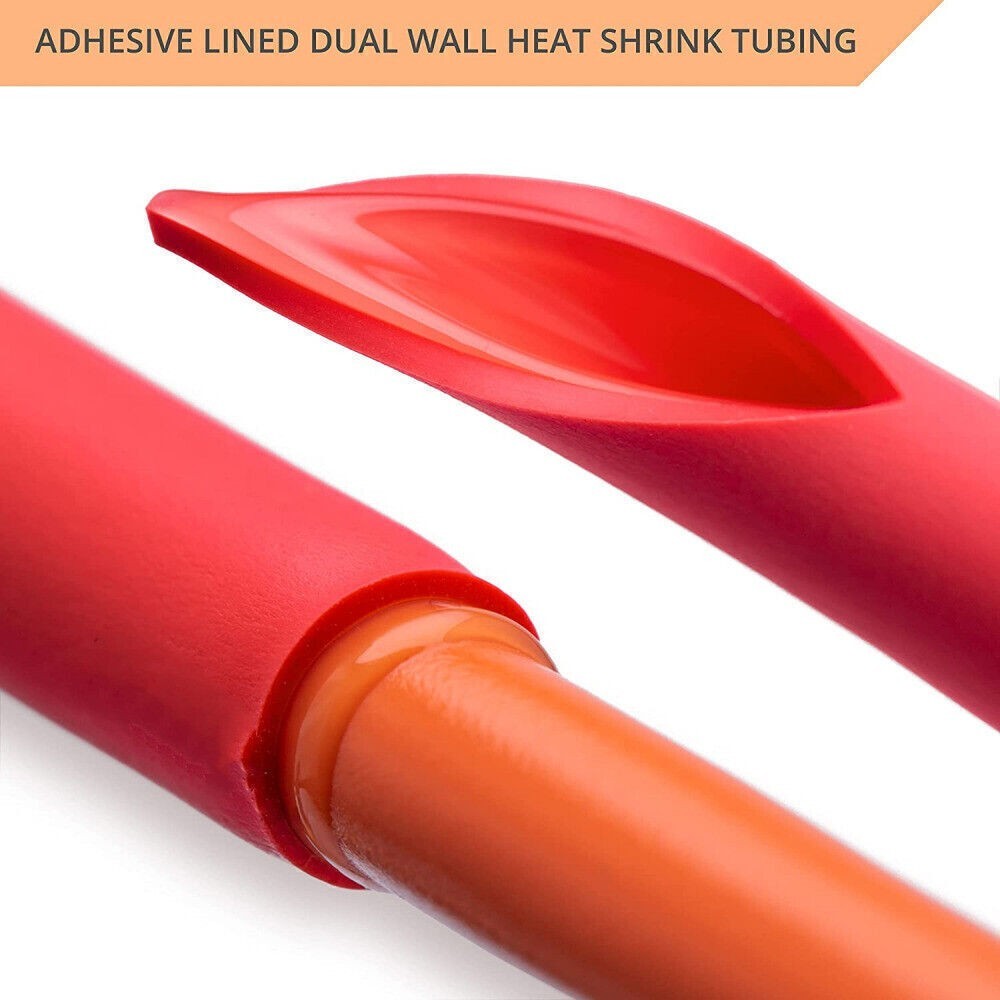5-100ft Φ1/4″ (6.4mm) Heat Shrink Tubing 3:1 Ratio Dual Wall Adhesive Glue Lined