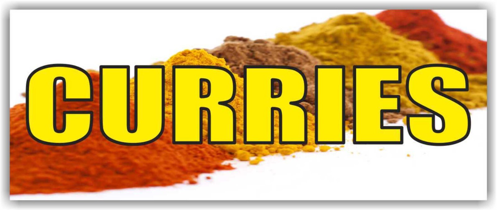 CURRIES Advertising Banner Vinyl Mesh Sign Buffet Bar Dish Stew Dinner lunch