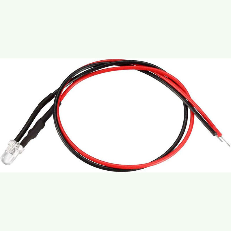 10PCS 3mm Pre Wired DC 5V-12V Micro LED Lights Emitting Diodes Mini Bulbs Lamp