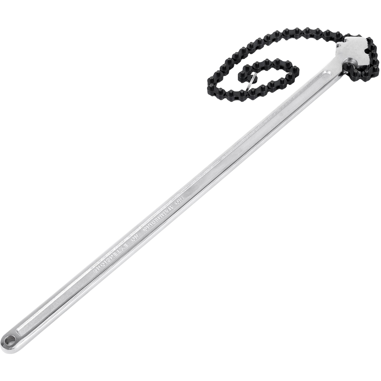 VEVOR 24″ Chain Wrench Steel Straight Handle Tool 22″ Chain 6.7″ Capacity