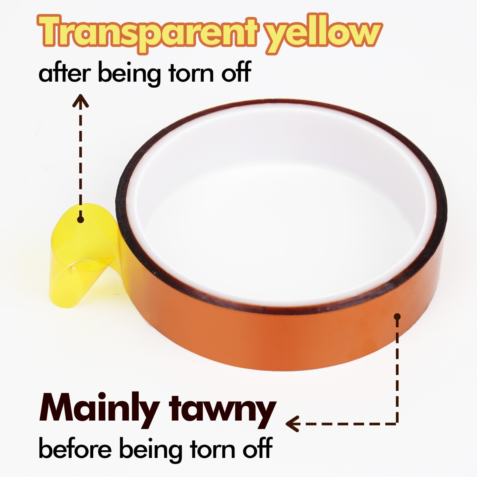 5 Rolls Polyimide High Temperature Tape Heat Resistant Kapton 10mm, 20mm,25mm