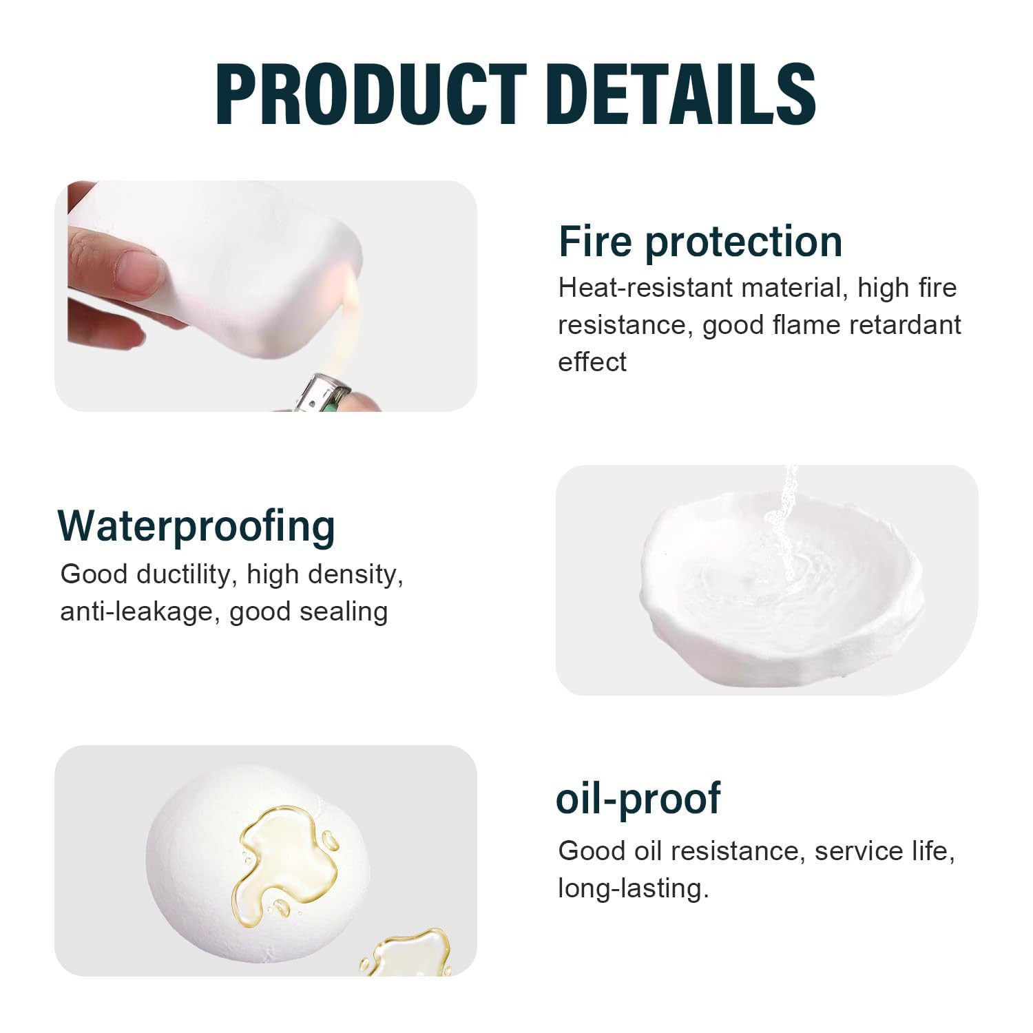 Repair Sealing Clay, Waterproof Sealant Mastic (3 Pcs) | Cement Crack Filler,Qui
