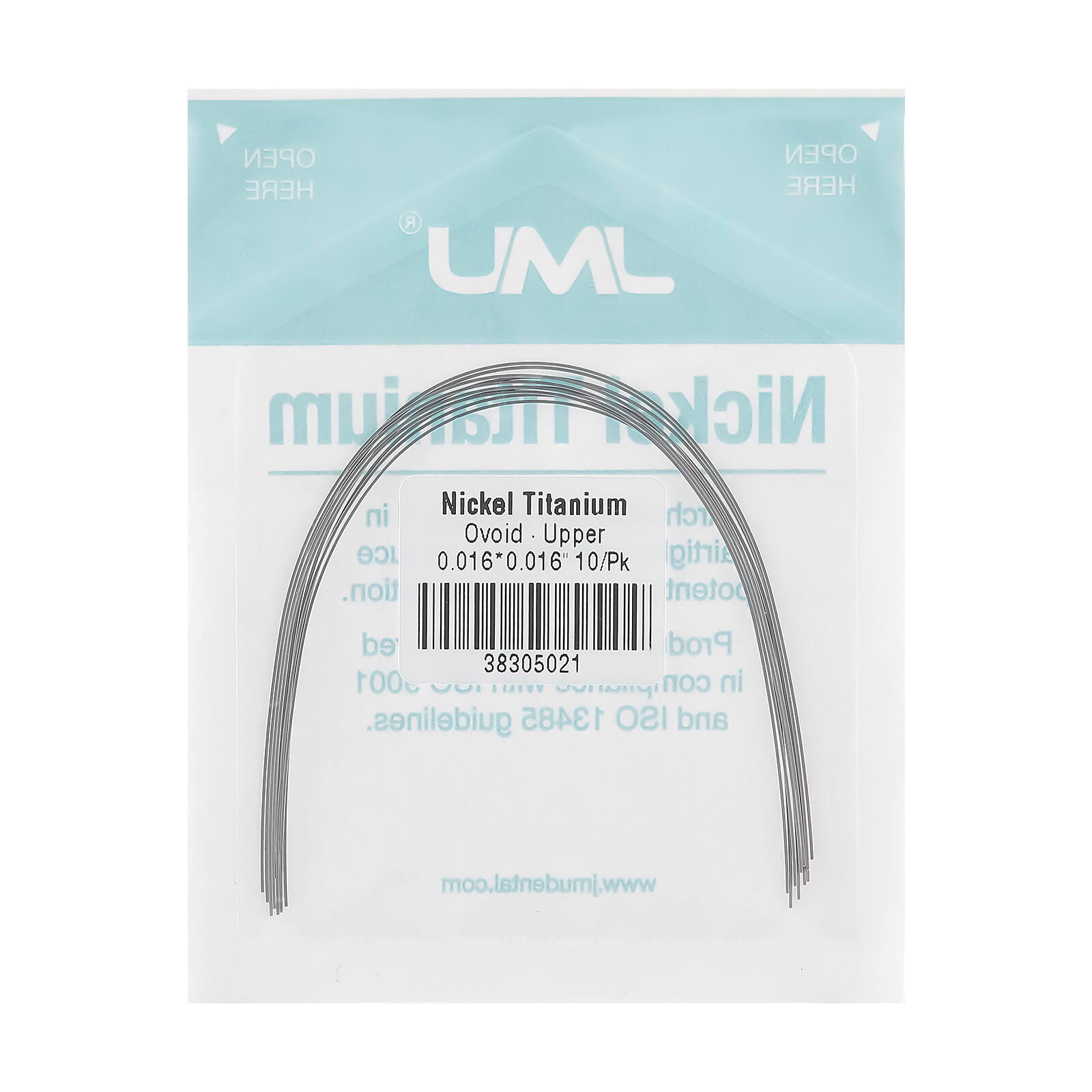 JMU Dental Ortho Niti Arch Wire, 10pcs Super Elastic Ovoid Round/Rectangular