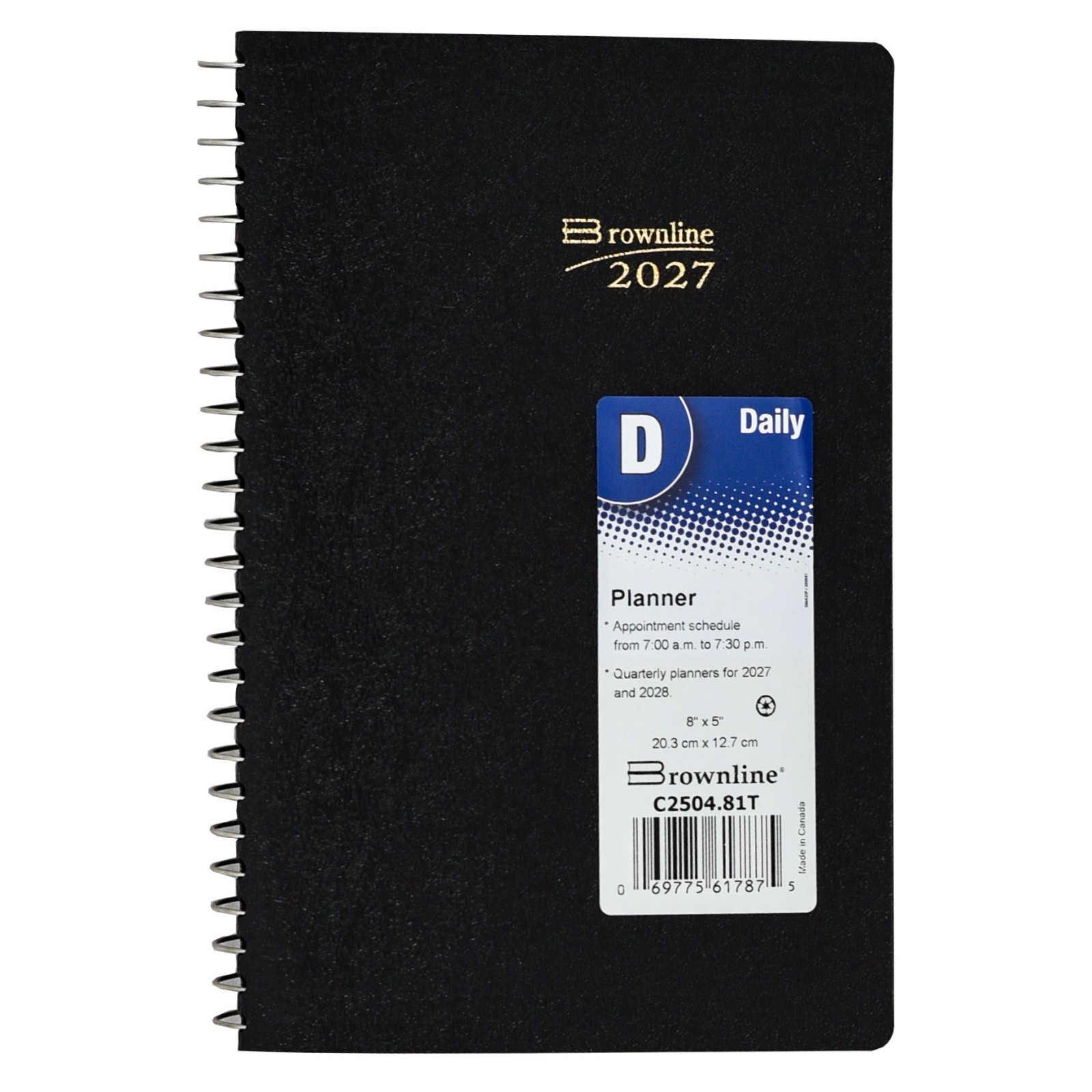 2026 Brownline C2504.81T Daily Planner Appointment Book, 8 x 5″