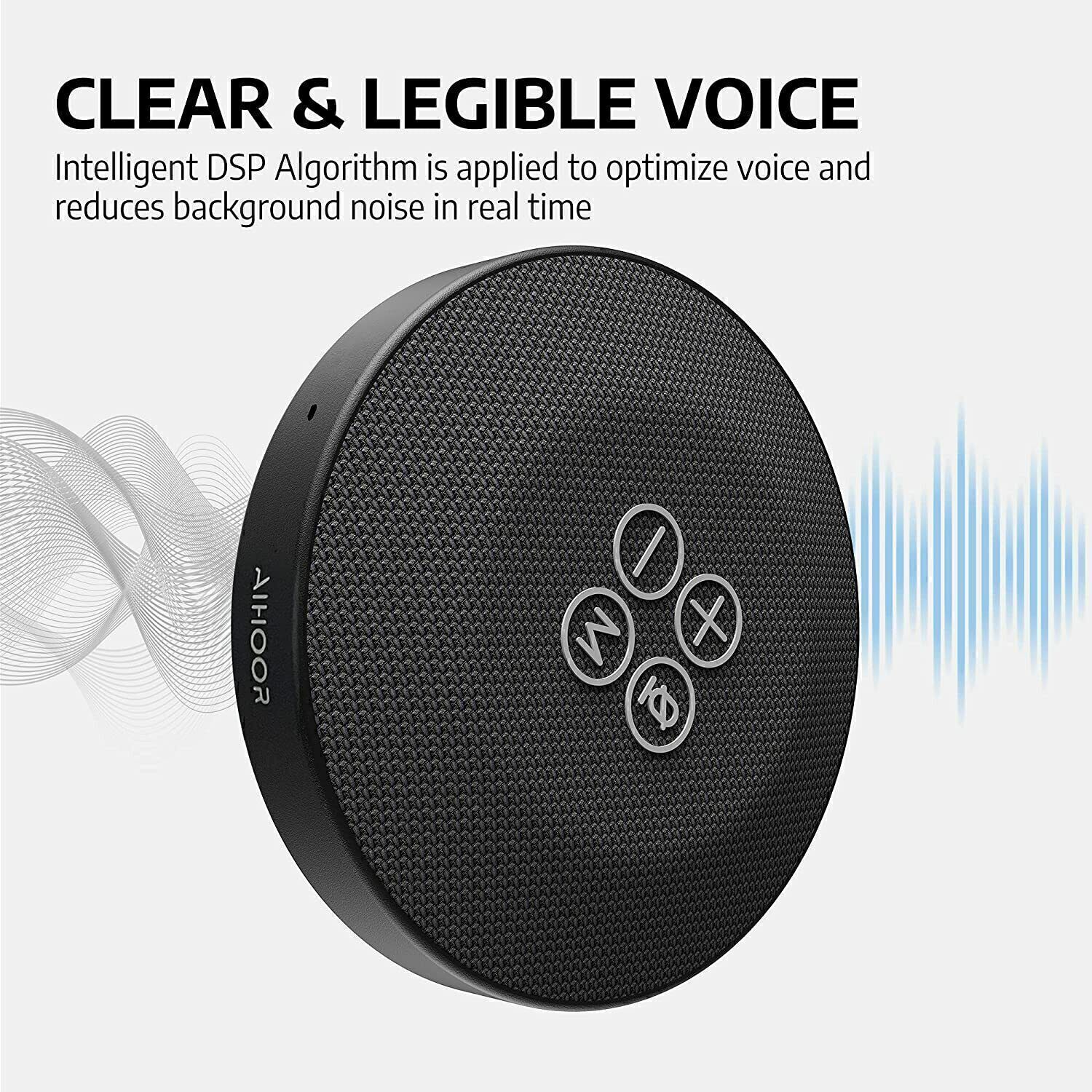Wireless Mini Bluetooth Speaker w/Microphone Conference Speakerphone for Laptop