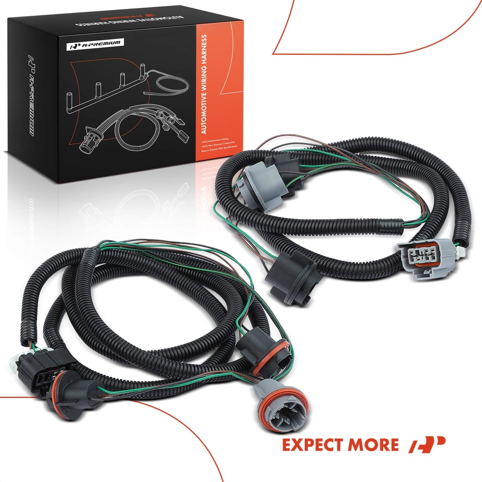 A-Premium Tail Light Wiring Harness Compatible Chevrolet Silverado 1500 2500 Hd