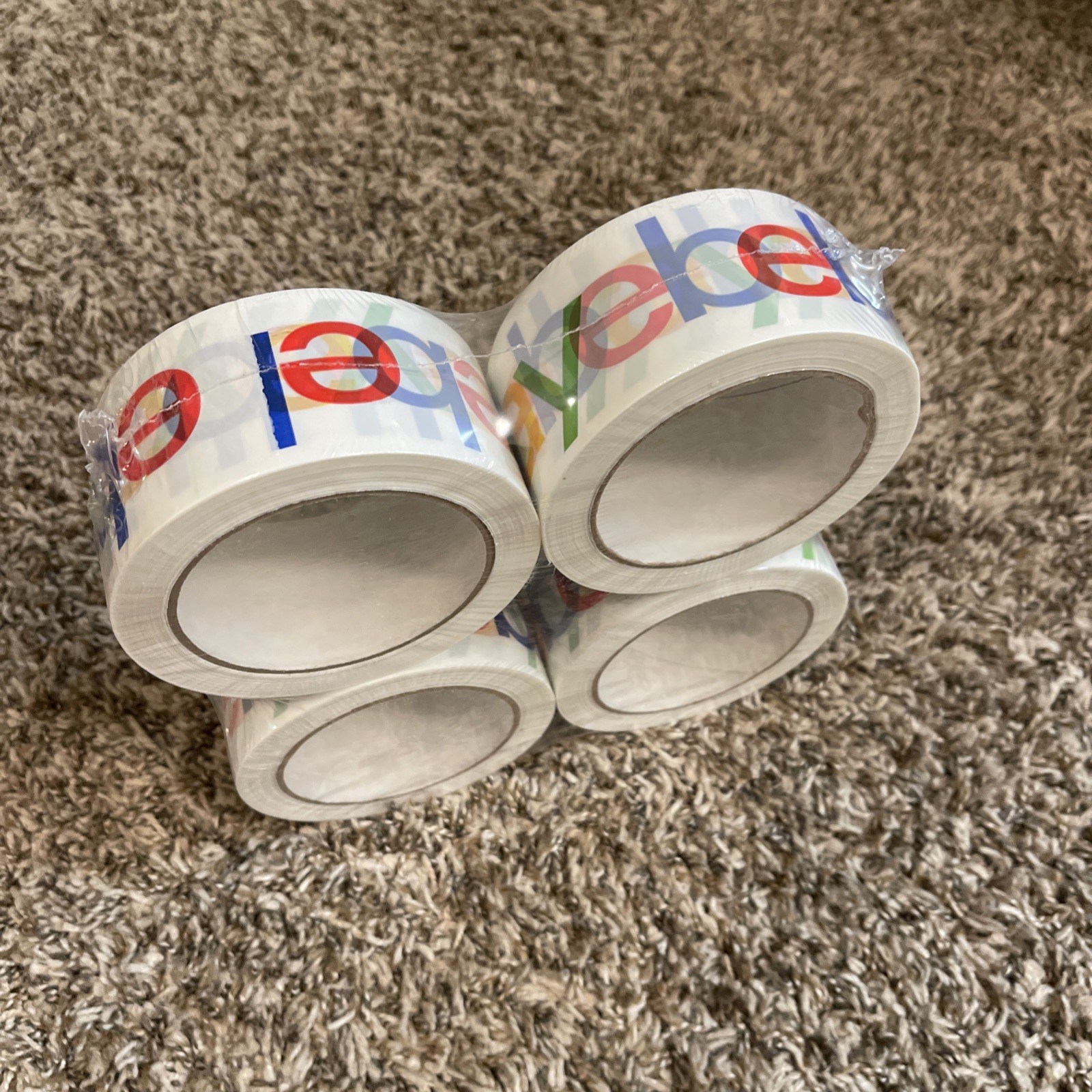 4 Rolls Official eBay Branded Logo Shipping Tape Each roll 2″ x 75 yards long