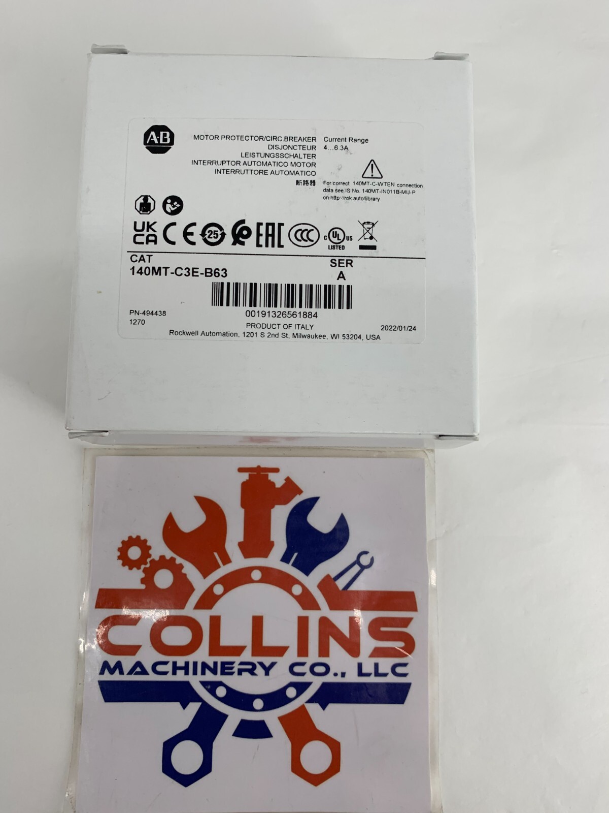 Allen-Bradley 140MT-C3E-B63 Motor Protection Circuit Breaker C Frame 4 6.3A