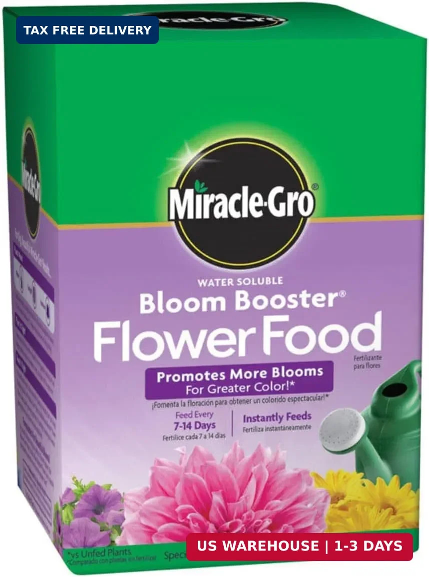 Miracle-Gro 1-Pound 1360011 Water Soluble Bloom Booster Flower Food, 10-52-10, 1