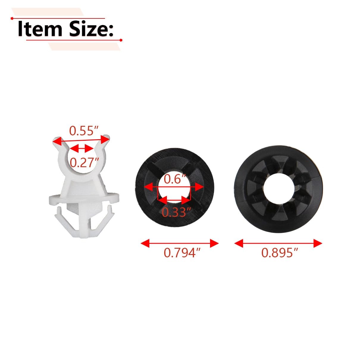 3PCS Hood Support Prop Rod Clip Grommet Compatible with Honda Accord Odyssey Pre