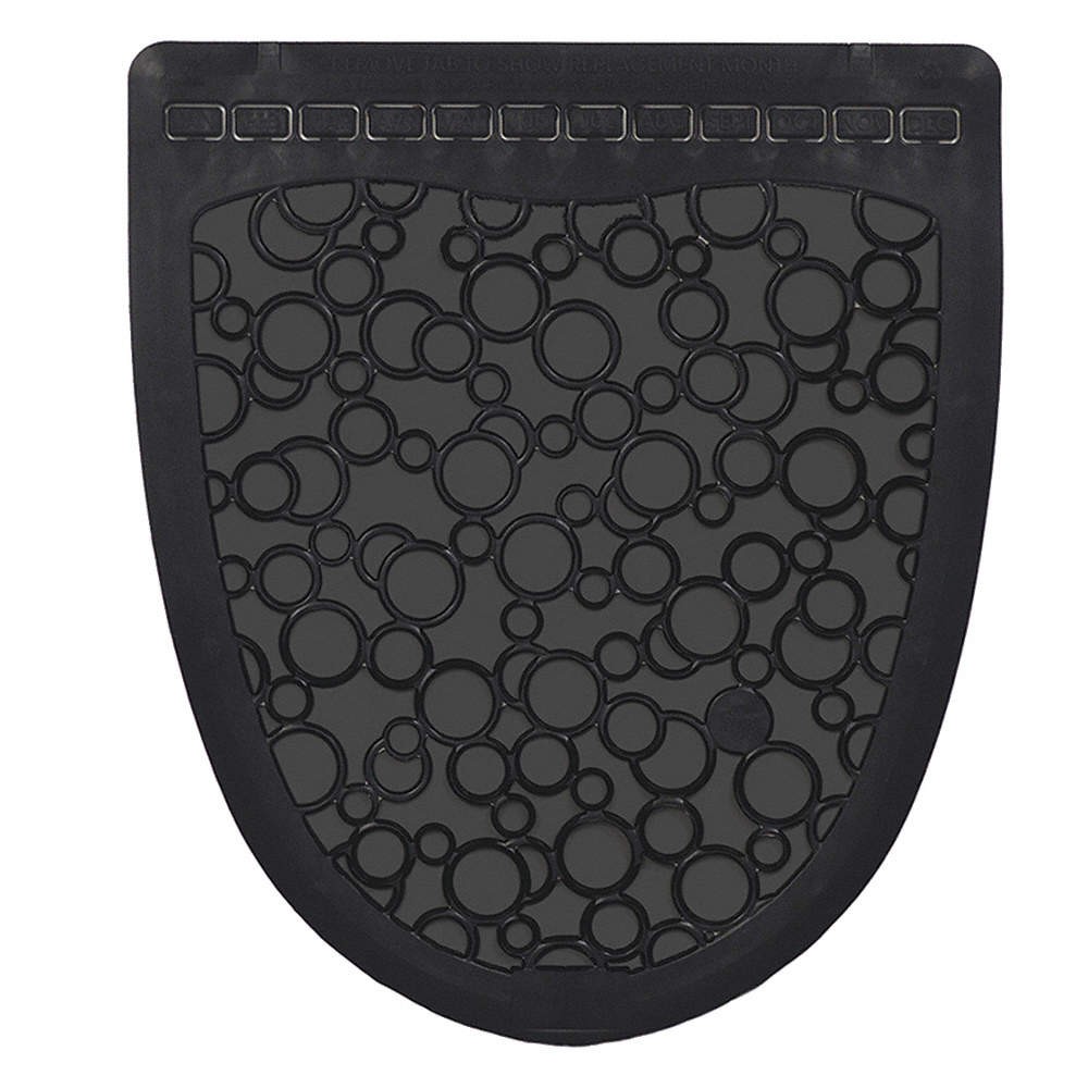 TOUGH GUY 49EV64 Urinal Mat,Black,Unscented,20 3/8 in,PK6 49EV64