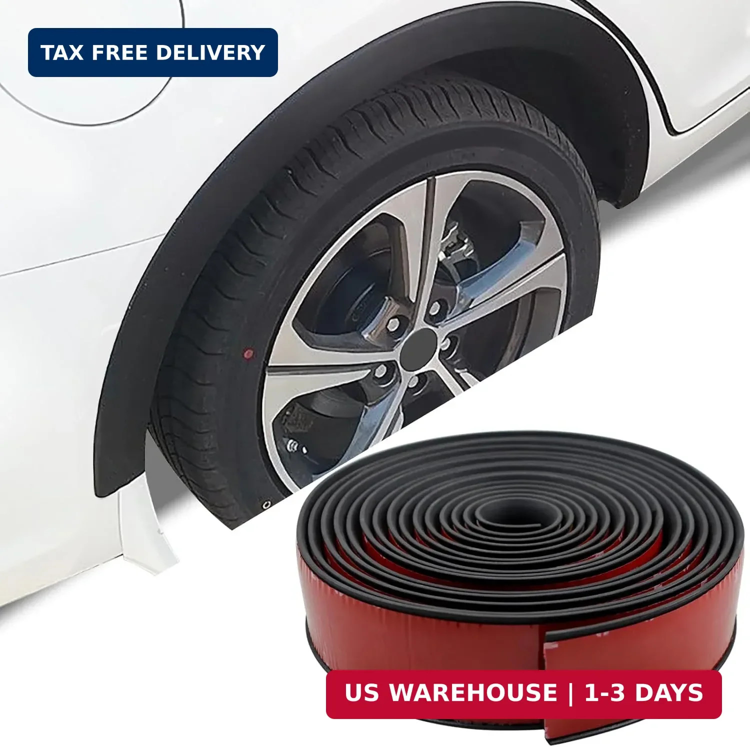 20Ft Car Wheel Arch Trim, Fender Flares Arches Wing Expander Car Wheel Eyebrow A