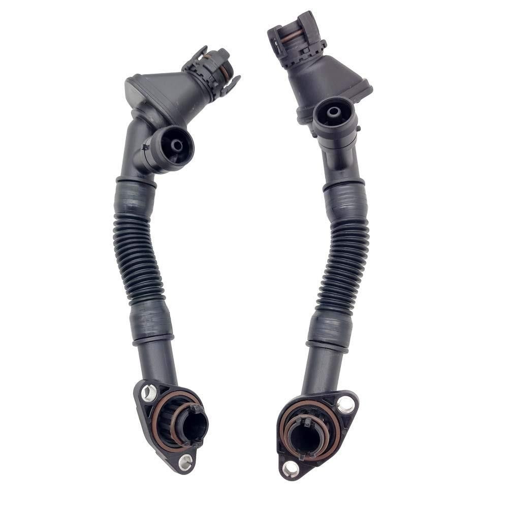 Set of 2 Crankcase Vent Hose Left and Right N63 Pcv for Bmw 550i 650i 750i X5…