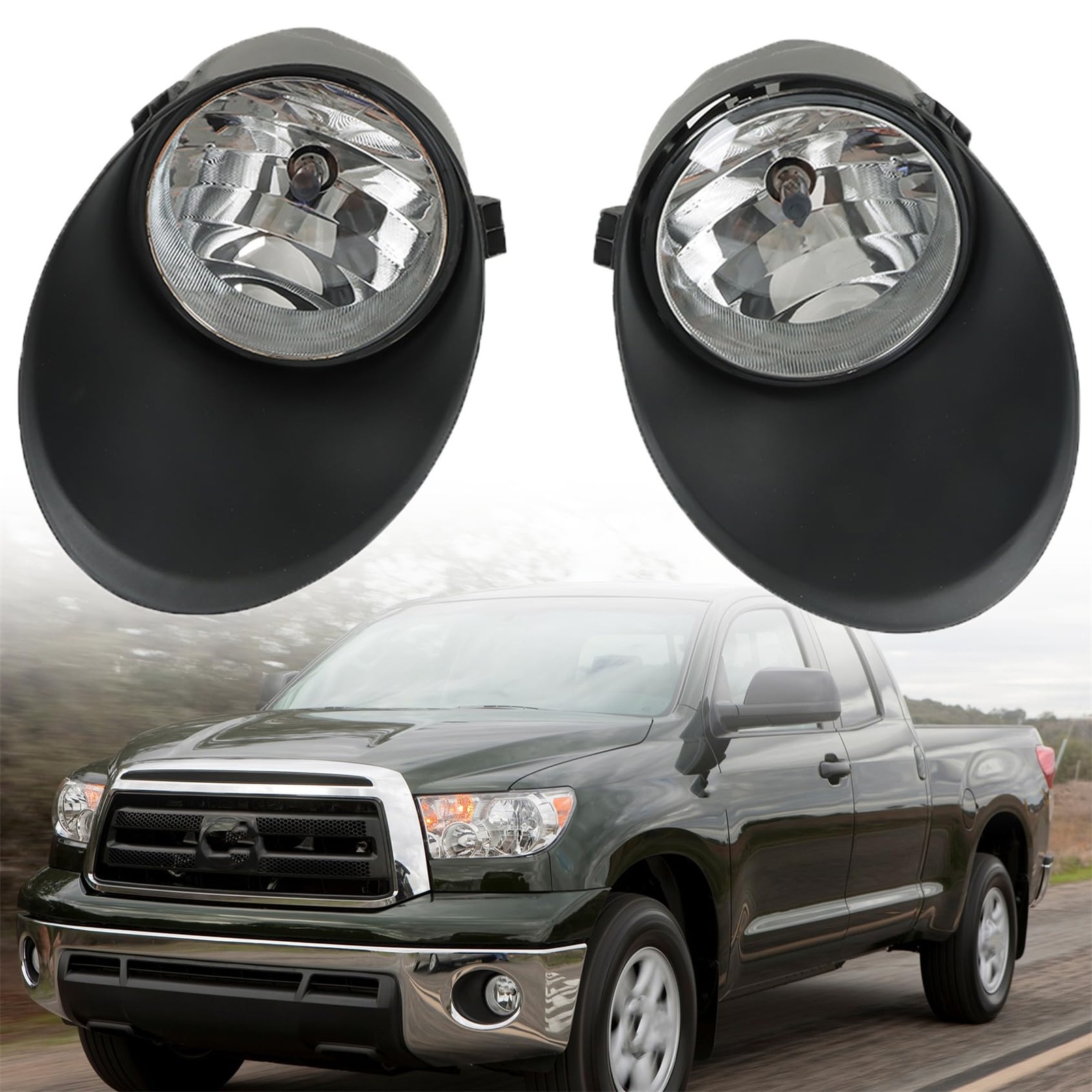 Fog Lights Assembly Pair for Tundra 2007-2013 Left Right