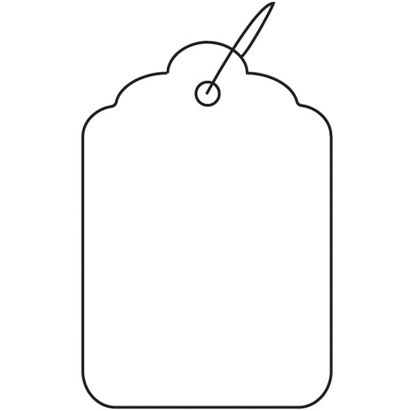 1000Pc Blank White Merchandise Price Tags w/ String Jewelry Retail Strung