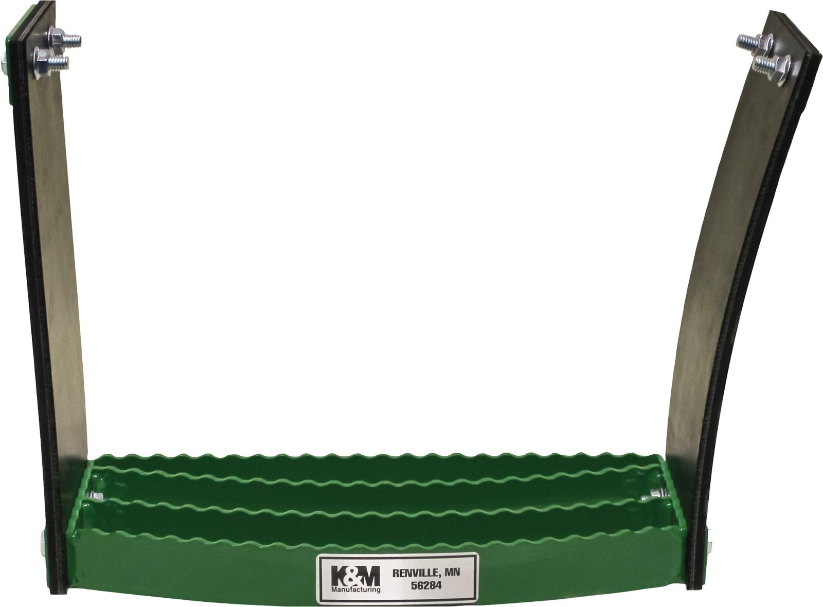 KM Universal Bolt-On Flex Step – Green flexible step for tractors
