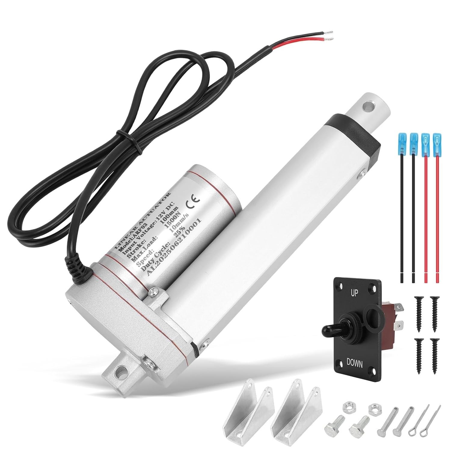 1500N Linear Actuator, 100/150/200/250/300/450 mm DC 12 V Electric Cylinder