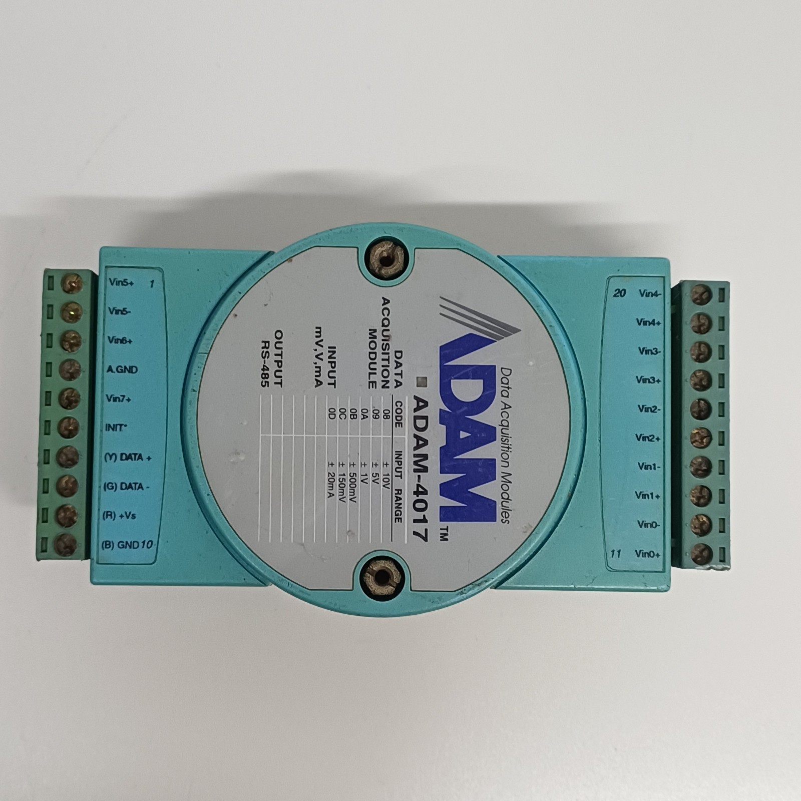 Advantech ADAM-4017 Analog Input Data Acquisition Module RS-485 USED