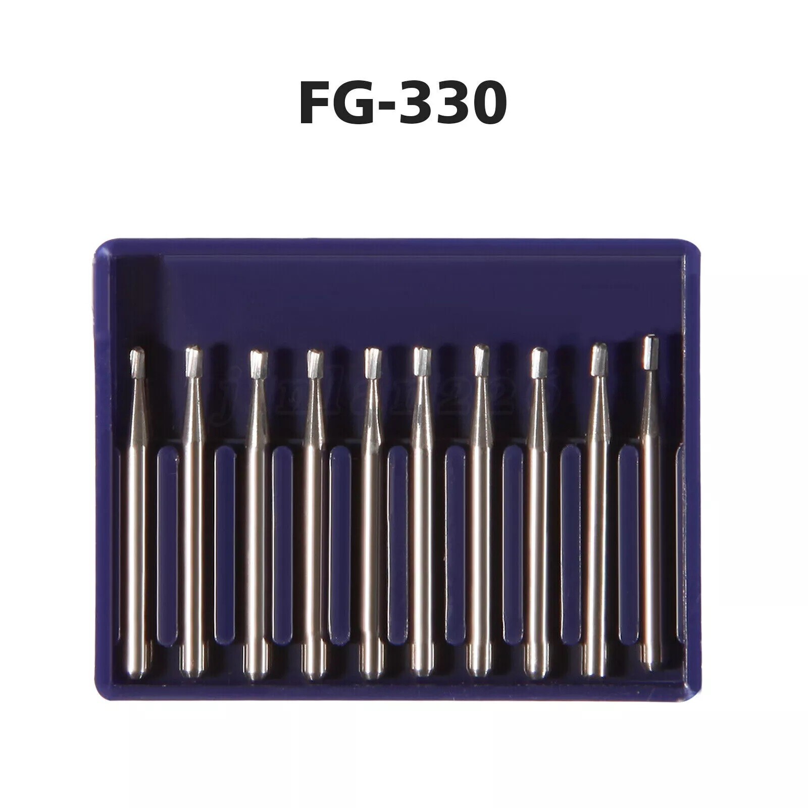 10pcs Dental Tungsten Carbide Burs FG 330 Pear-shaped For High Speed Handpiece