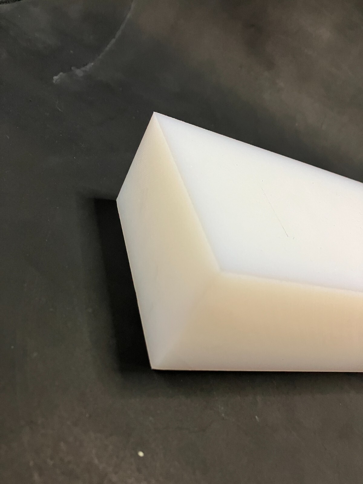 White Polyethylene Plastic PE Block 2″x3.87″x18.5″ CNC Machinable (b03)
